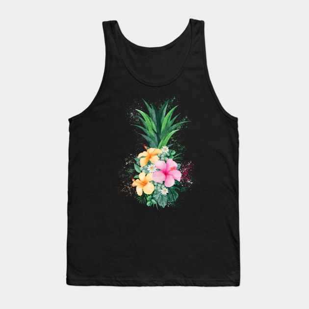 Pineapple Flower Shirt Pineapple Shirt Pineapple Gifts Pineapple Lover Aloha Beaches Hawaii Party Pineapple Tee Tank Top by Dianeursusla Clothes